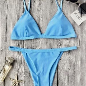 Very Flattering Baby Blue Bikini
